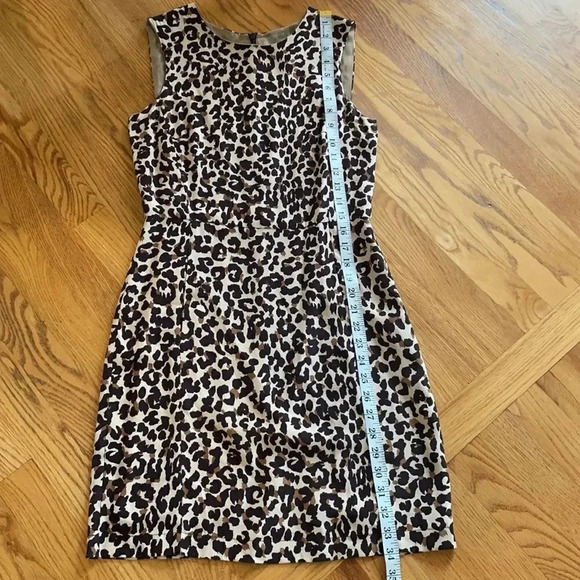 Steven Alan silk sleeveless dress Cheetah print Cream tan brown Size 0 - Picture 5 of 13